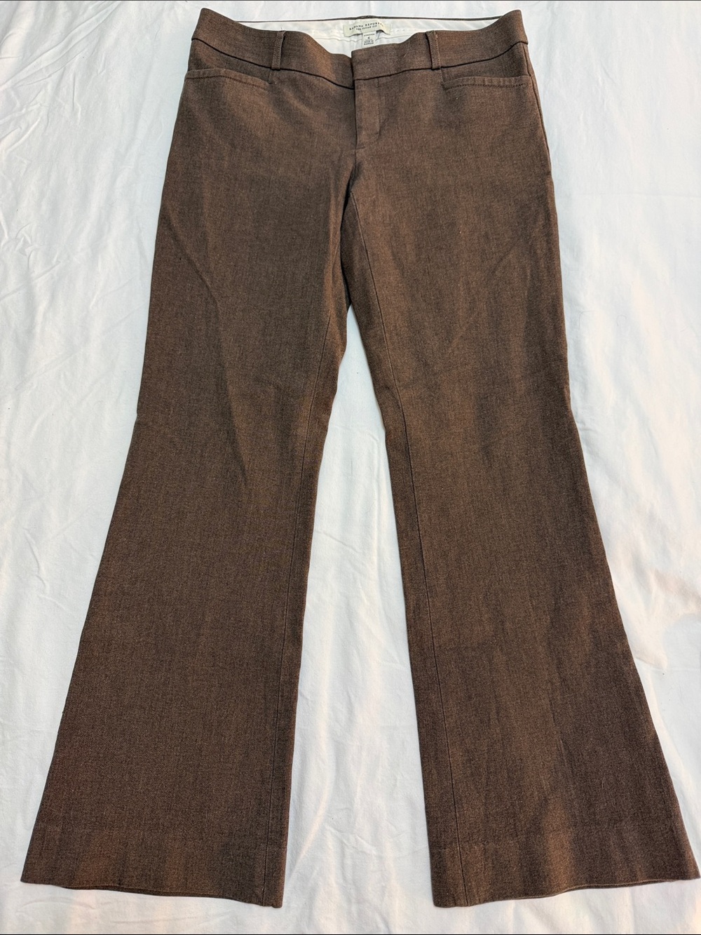 Banana Republic - Cotton Rayon Blend - Chocolate Brown Flare Wide-Leg dress pant